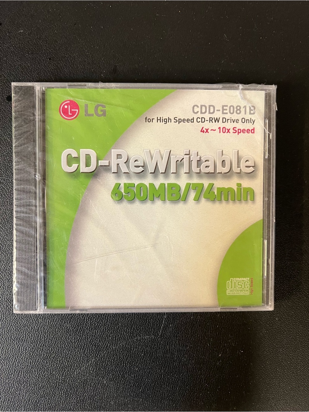 LG CD-Rewritable 650MB 74 Minute For High Speed CD-RW Drive 4x-10x Speed New